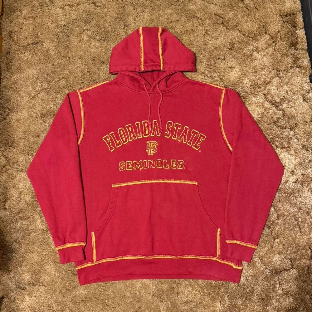 Florida State Seminoles FSU Champs Sports Hoodie Garnet Contrast Stitch XLarge